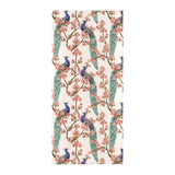 Peacock tropical flower pattern Beach Towel