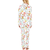 Maneki neko cat fan sakura Women's Long Pajama Set