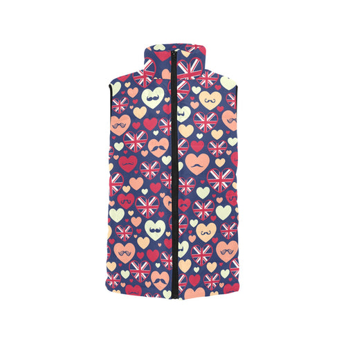 British Pattern Print Design 02 Men's Padded Vest