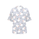 Sweet dreams sheep pattern Women's All Over Print Hawaiian Shirt