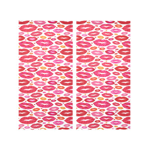 Lips Pattern Print Design 01 Gauze Curtain