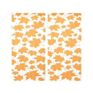 Orange Maple Leaf pattern Gauze Curtain