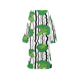 Cool Broccoli pattern Blanket Robe with Sleeves