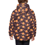 Hamburger Pattern Print Design 05 Kids' Boys' Girls' Padded Hooded Jacket