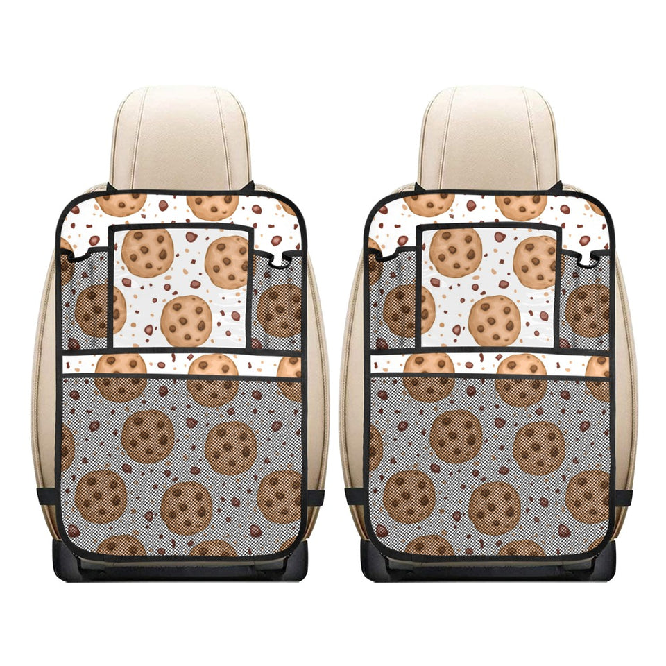 chocolate chip cookie pattern Car Seat Back Organizer