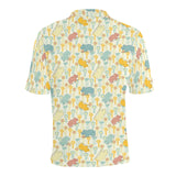 Hippopotamus Pattern Print Design 04 Men's All Over Print Polo Shirt