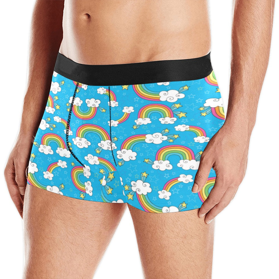 Rainbows Sky Clouds Pattern Men's All Over Print Boxer Briefs Men's Underwear