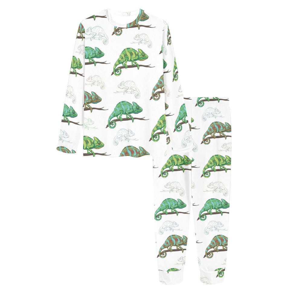 Chameleon lizard pattern Women's All Over Print Pajama Set