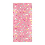 Pink donut glaze candy pattern Beach Towel