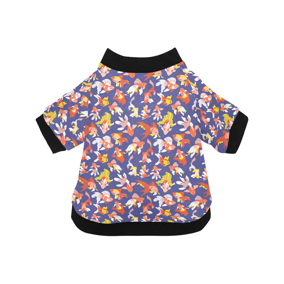 Goldfish Pattern Print Design 04 All Over Print Pet Dog Round Neck Fuzzy Shirt