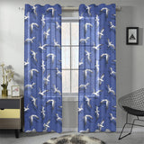 Seagull Pattern Print Design 03 Gauze Curtain