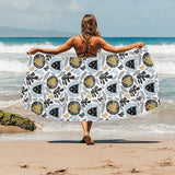 Lion Pattern Print Design 05 Beach Towel