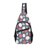 dragon fruits dark blue background All Over Print Chest Bag