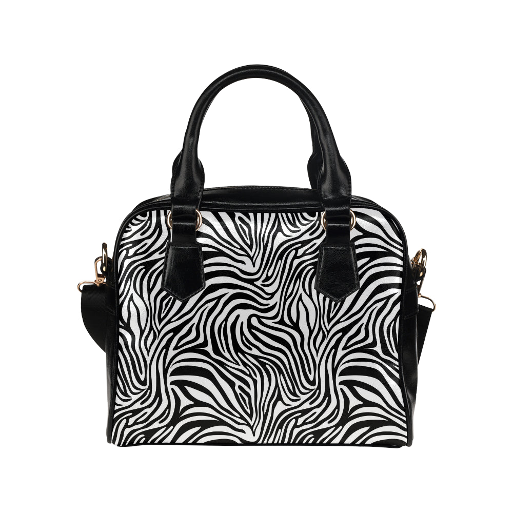 Zebra skin pattern Shoulder Handbag