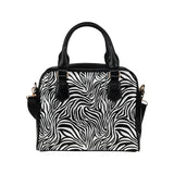 Zebra skin pattern Shoulder Handbag