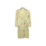 Camera Pattern Print Design 01 Men's Long Sleeve Belted Night Robe