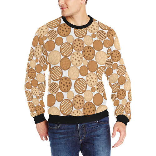Various cookie pattern Men's Crew Neck Sweatshirt