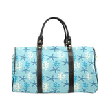 Blue starfish coral reef pattern Travel Bag