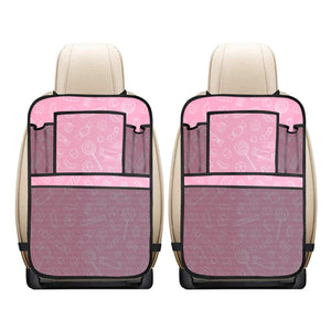 Sweet candy pink background Car Seat Back Organizer