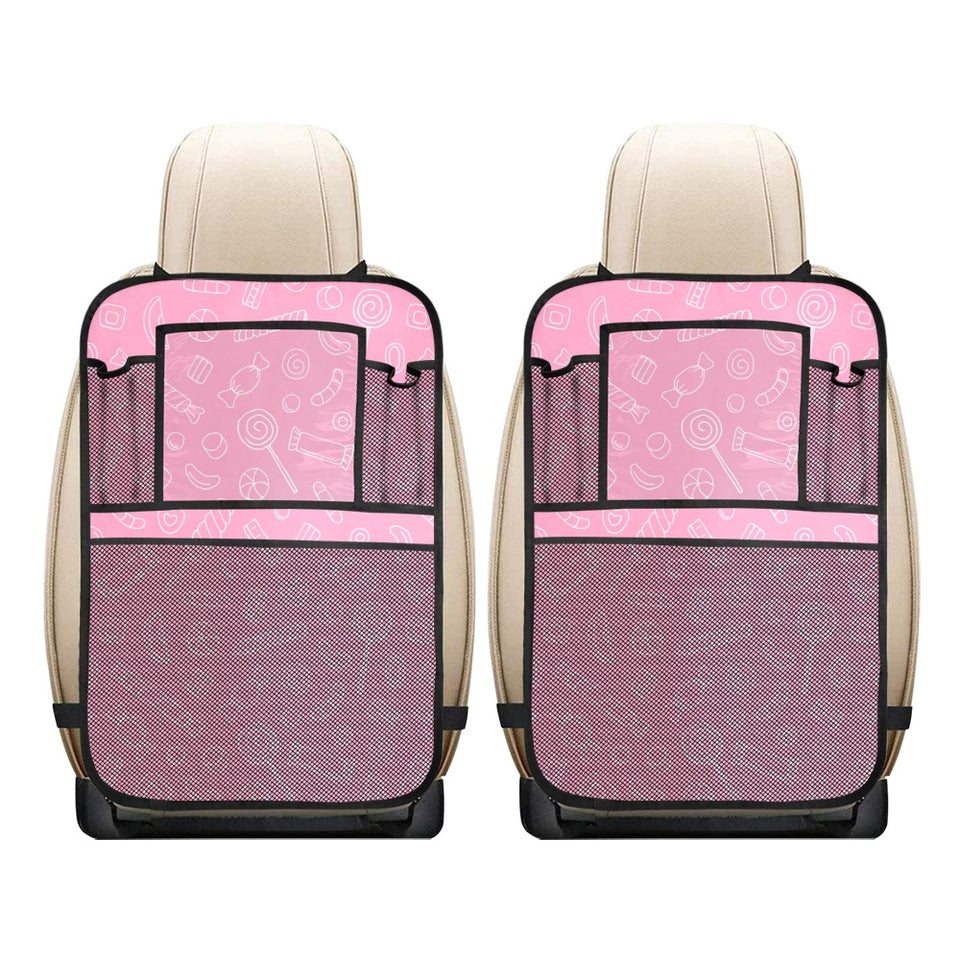 Sweet candy pink background Car Seat Back Organizer