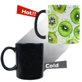 Watercolor kiwi pattern Morphing Mug Heat Changing Mug