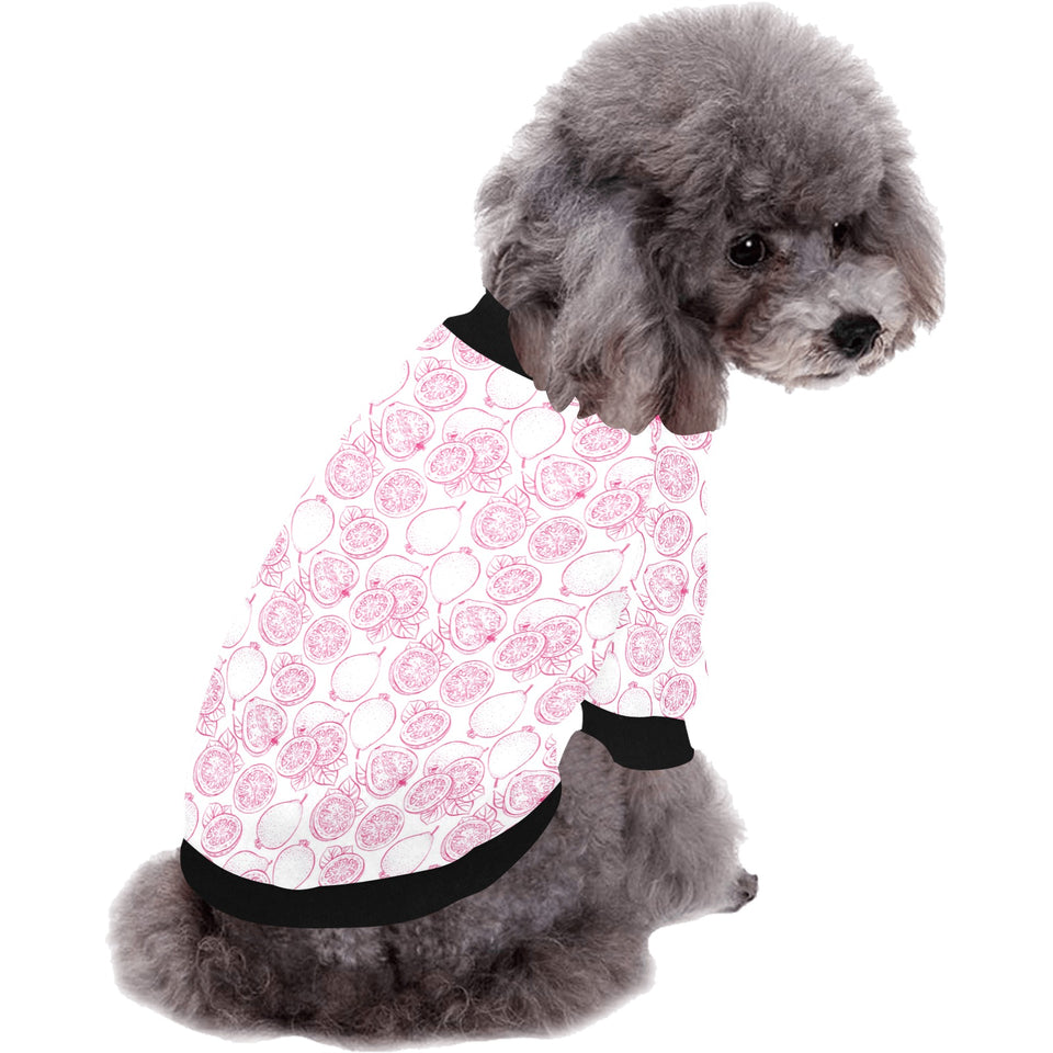 Sketch guava pattern All Over Print Pet Dog Round Neck Fuzzy Shirt