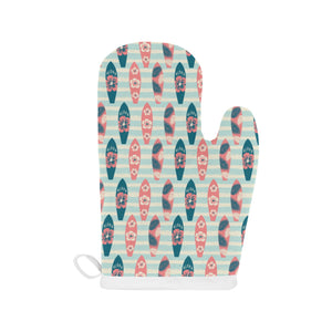 Surfboard Pattern Print Design 02 Heat Resistant Oven Mitts