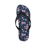 Purple seahorse blue coral pattern Unisex Flip Flops