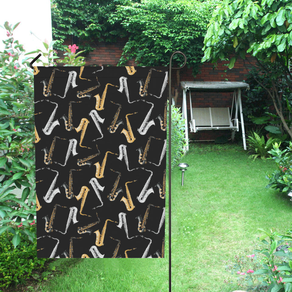 saxophone design pattern House Flag Garden Flag