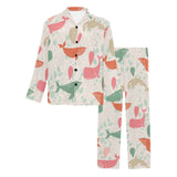 Cute whale pattern Men's Long Pajama Set
