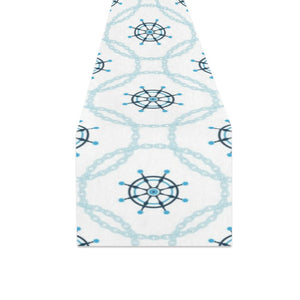 nautical steering wheel chain Table Runner