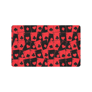 Casino Cards Suits Pattern Print Design 02 Doormat