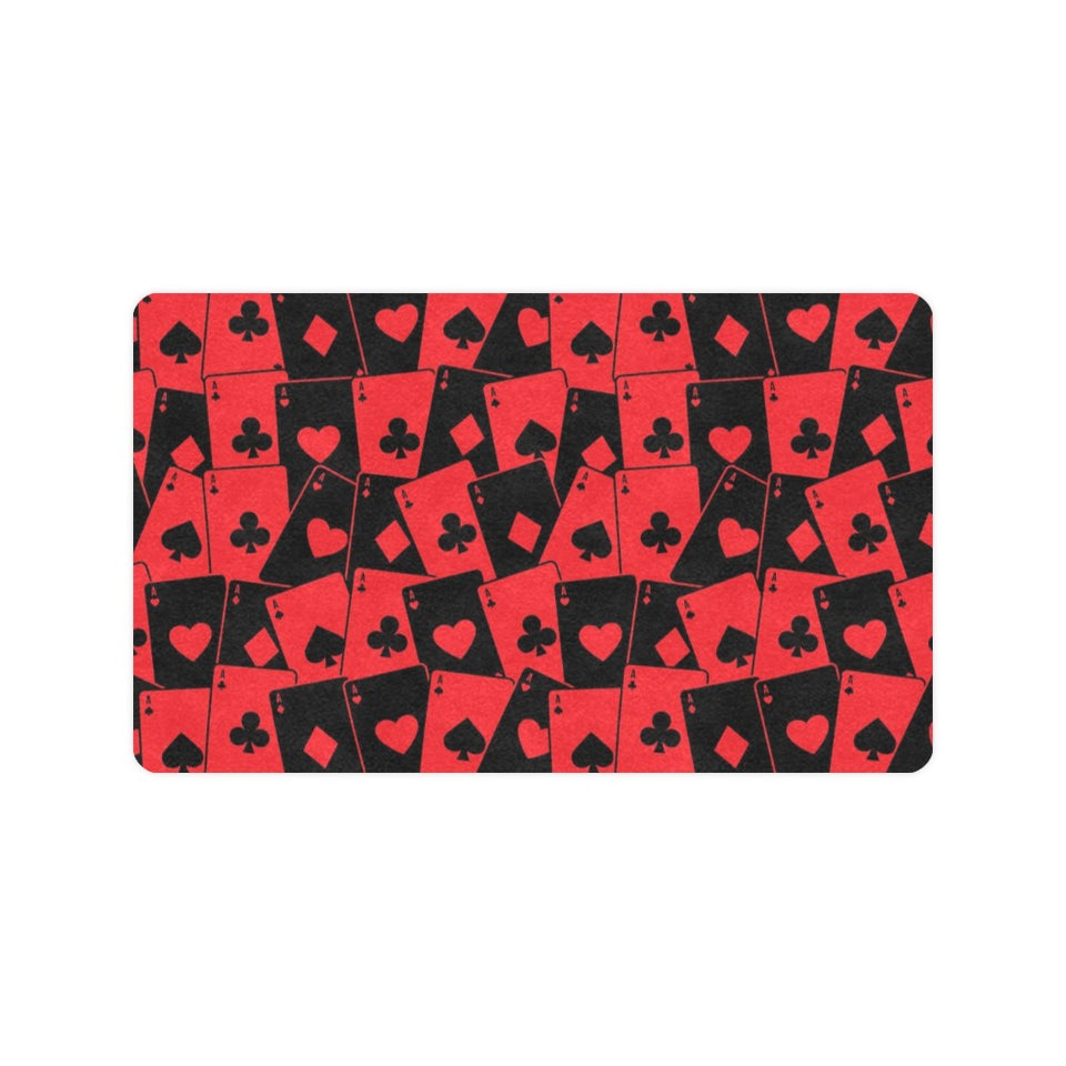 Casino Cards Suits Pattern Print Design 02 Doormat