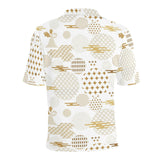 Beautiful gold japanese pattern Men's All Over Print Polo Shirt