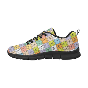 Chemistry Periodic Table Pattern Print Design 01 Men's Breathable Sneakers ( Model 055)