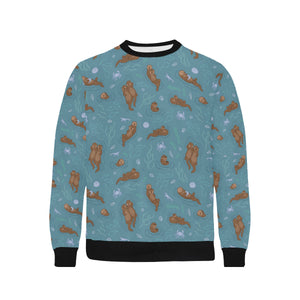 Sea otters pattern Men's Crew Neck Sweatshirt