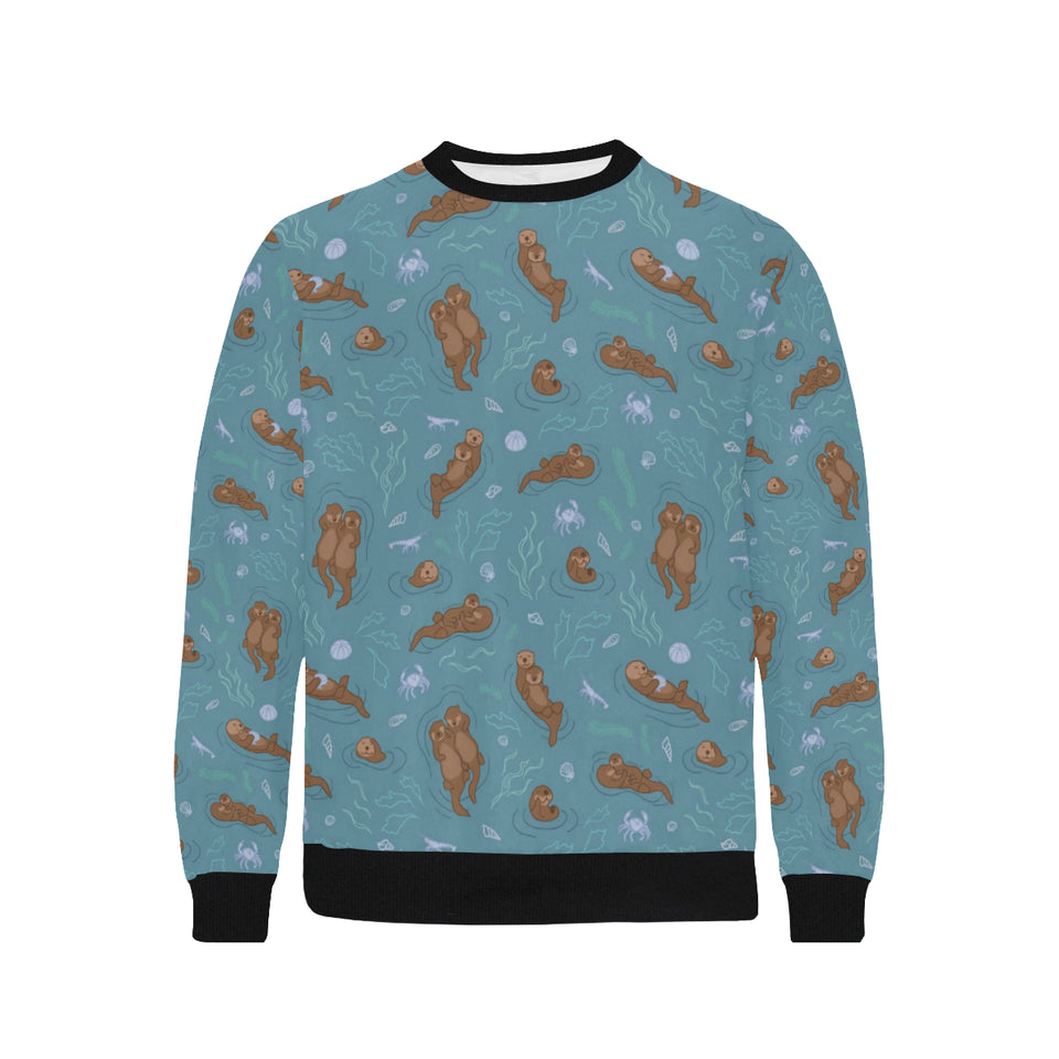 Sea otters pattern Men's Crew Neck Sweatshirt