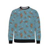 Sea otters pattern Men's Crew Neck Sweatshirt
