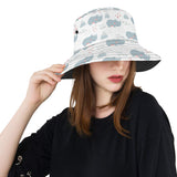 cute rhino heart pattern Unisex Bucket Hat