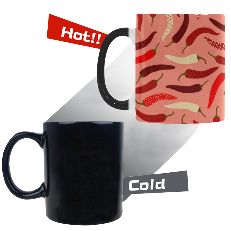 Beautiful Chili peppers pattern Morphing Mug Heat Changing Mug