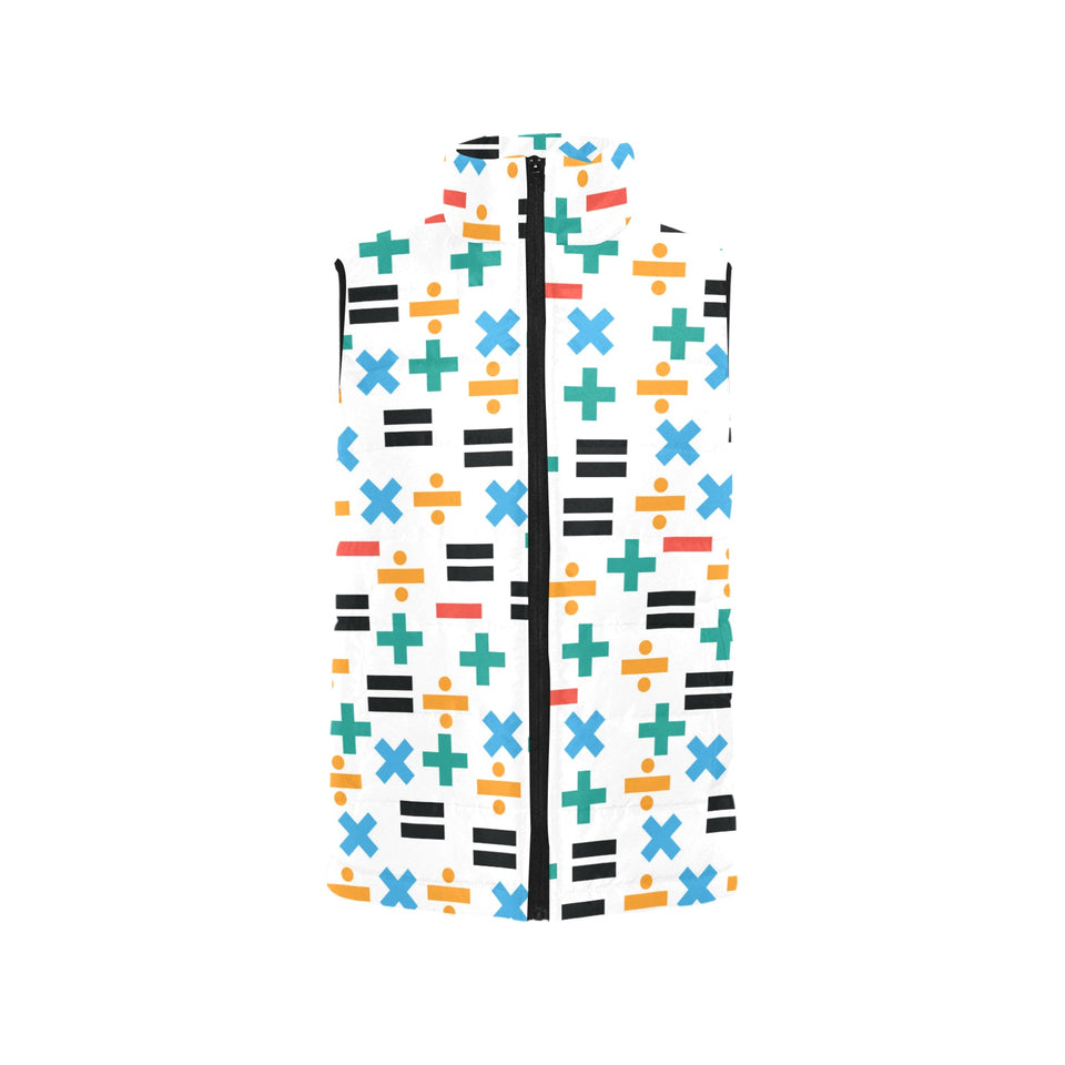 Math Pattern Print Design 05 Women's Padded Vest