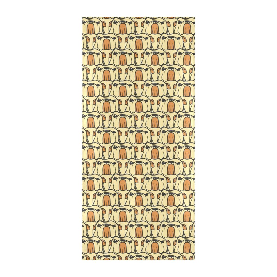 English Bulldog Pattern Print Design 02 Beach Towel
