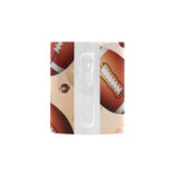 American football ball design pattern Classical White Mug (Fulfilled In US)