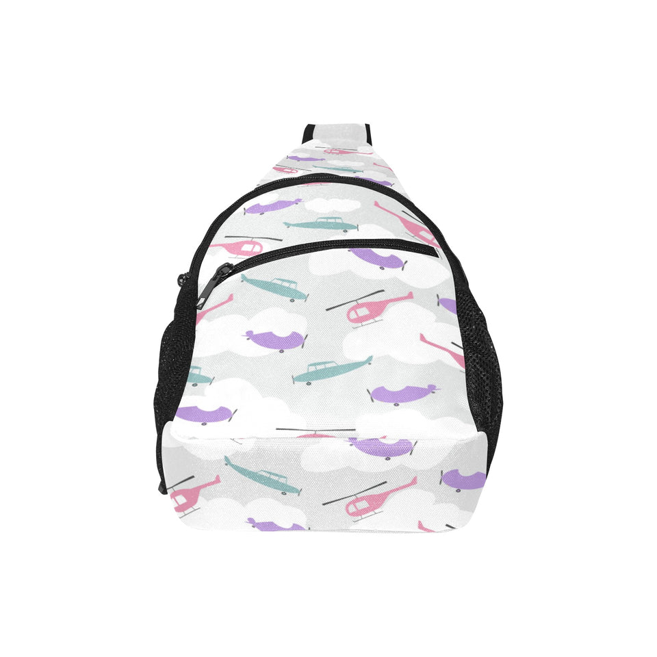 Helicopter plane pattern All Over Print Chest Bag
