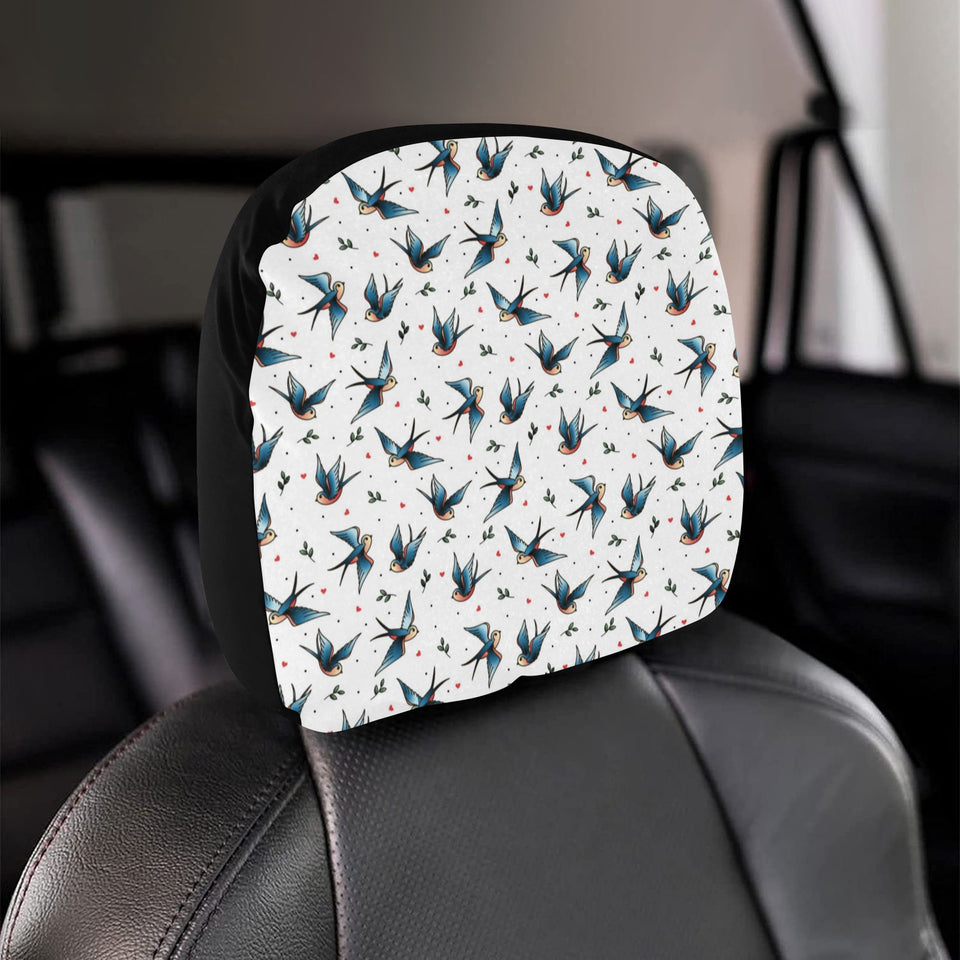 Swallow Pattern Print Design 04 Car Headrest Cover