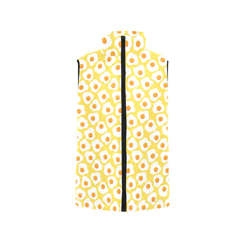 Fried Eggs Pattern Print Design 05 Men's Padded Vest