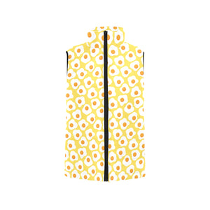 Fried Eggs Pattern Print Design 05 Men's Padded Vest