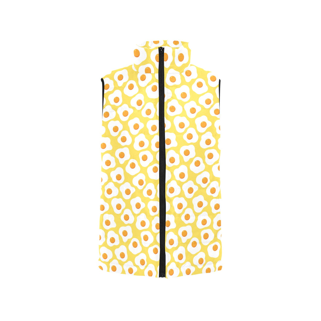 Fried Eggs Pattern Print Design 05 Men's Padded Vest