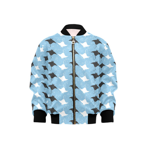 Stingray Pattern Print Design 03 Kids' Boys' Girls' Bomber Jacket