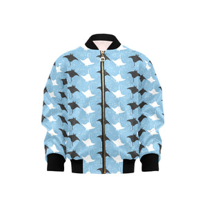 Stingray Pattern Print Design 03 Kids' Boys' Girls' Bomber Jacket